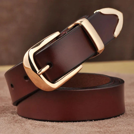 Women's Strap Casual All Match Women Brief Genuine Leather Belt Women Strap Pure Color Belts Top Quality Jeans Belt L27