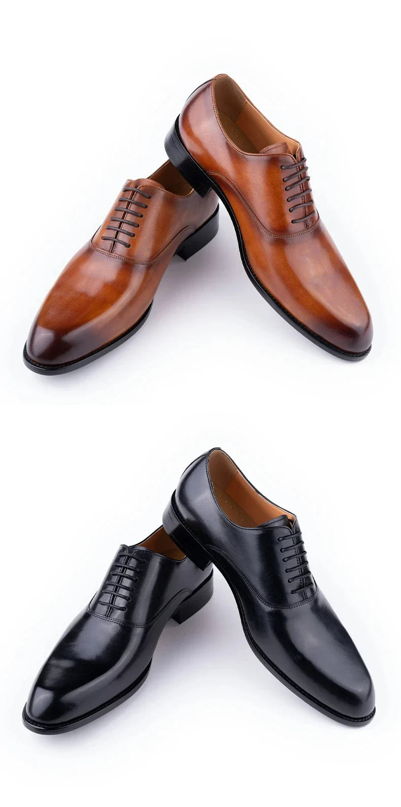 Men's Dress Shoes Handamde Leather Oxfords Shoe For Wedding Party Business Office Genuine Leather Formal Office Shoe