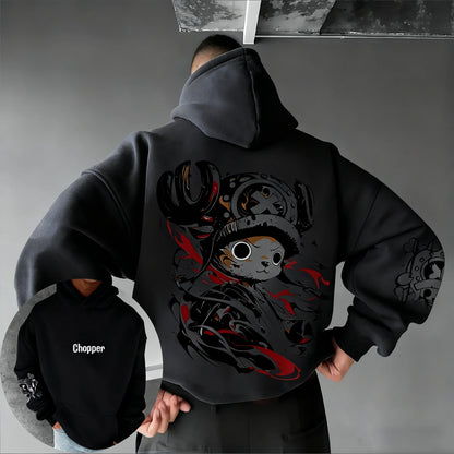 Men's Hoodies  New Tony Tony Chopper Anime Printed Loose Casual Street Hip Hop Parent Child Top