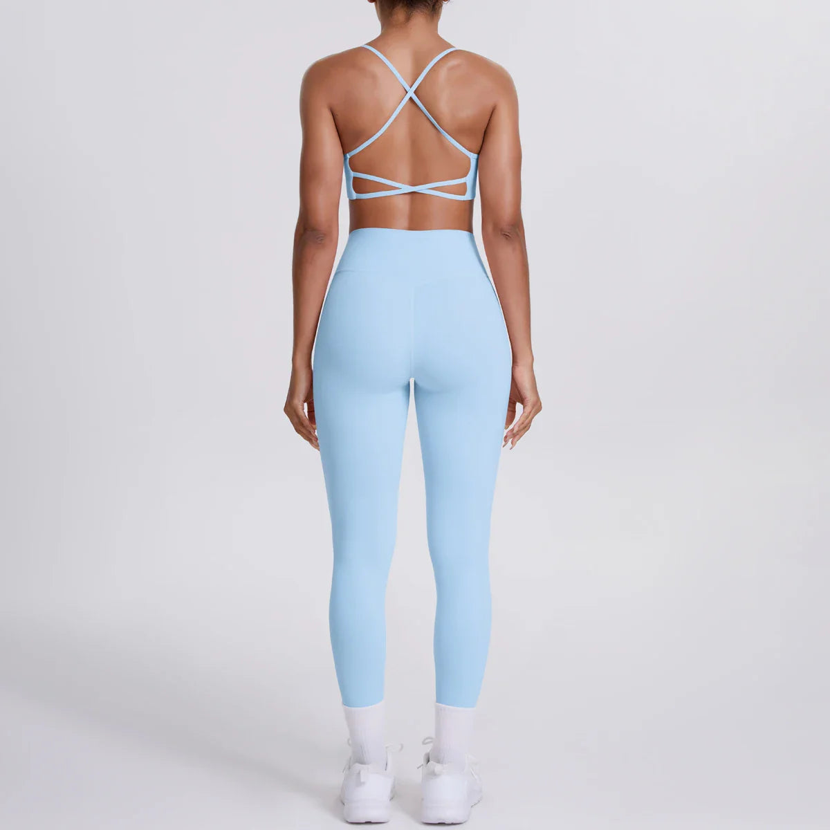 Yoga Suit Sports Set Gym Seamless High Impact Sports Bra Women's High Waist and Hips Tight Peach Buttocks Pants Womens Sportswea