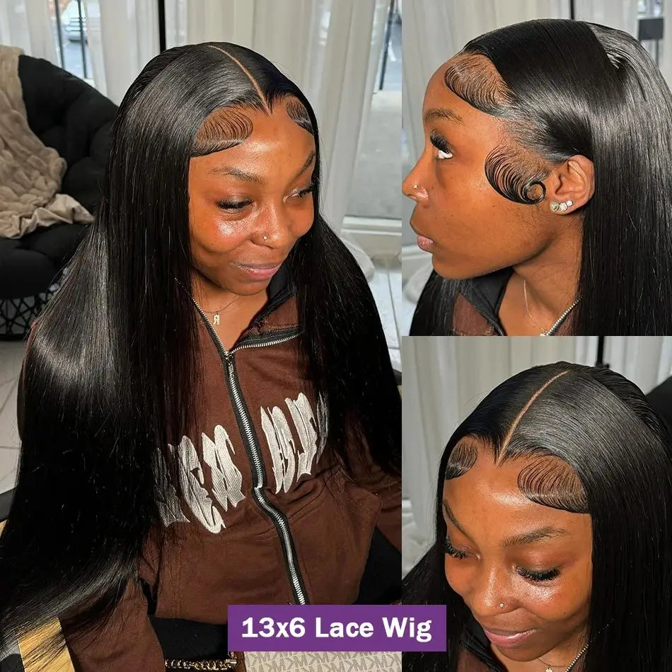 30 Inch Straight Human Hair Wigs 4x4 5x5 Glueless Bone Straight Lace Front Wigs 13x4 13x6 HD Lace Frontal Wigs For Black Women