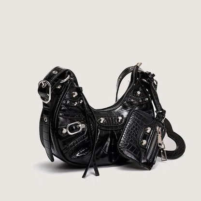 2026 Spring Hot Selling Maillard Style Retro Style Small Bag Spicy Girl Y2K Wasteland Style Vintage Leather Shoulder Armpit Bag