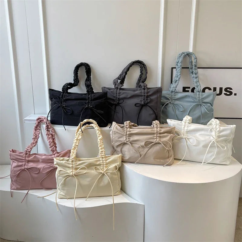 Solid Color Nylon Casual Shoulder Bags Large Capacity High Quality Versatile Crossbody Bags for Women 2025 Fashion Hot Sale