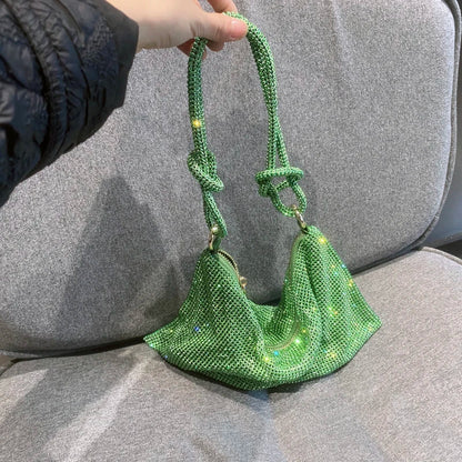 luxury Designer hobo shoulder bag handmade Shining Rhinestones Evening clutch Bag Purse Crystal Purses and handbag Hobo Bags