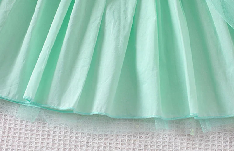 Girls Tulle Dress Princess Kids Fashion Sequined Puffy Ballet Dance Gown Baby Sleeveless Tutu Skirt Christmas Halloween Vestidos