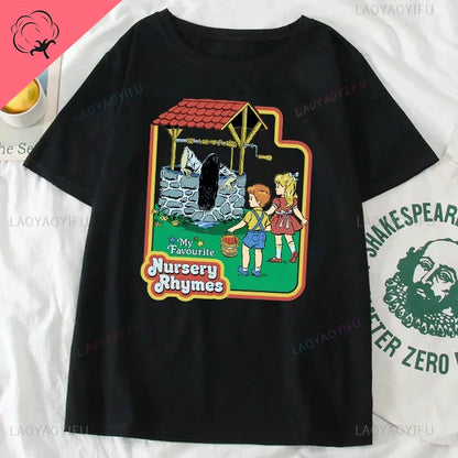 Classic Vintage 90s Tshirt Women Men Grim Evil Series Tops Nostalgia Scary Alien Supernatural Graphic Tee Popular Halloween Tees