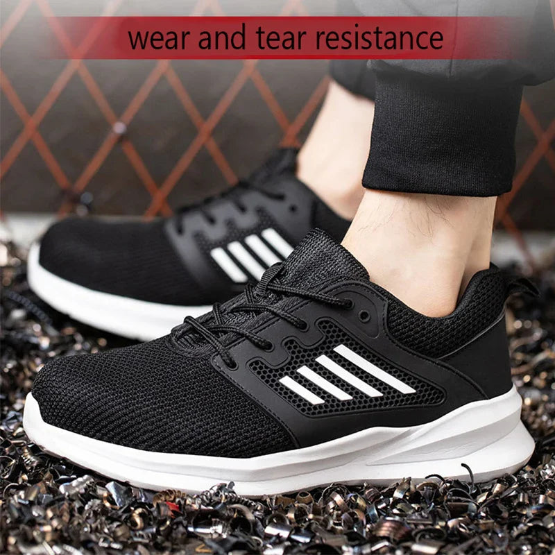 Unisex Mesh Steel Toe Cap Summer Safety Shoes For Men Light Breathable Sneaker Comfortable Indestructible Hombre Work Footwear