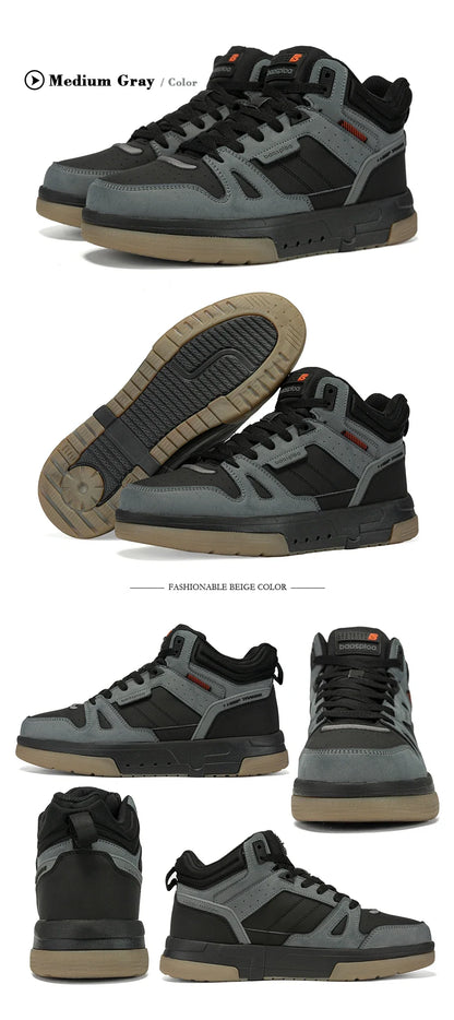 Men Winter Sneakers Casual Skateboard Shoes for Men Comfort Plush Warm Cotton Shoes Non-Slip Outdoor Male Sneakers