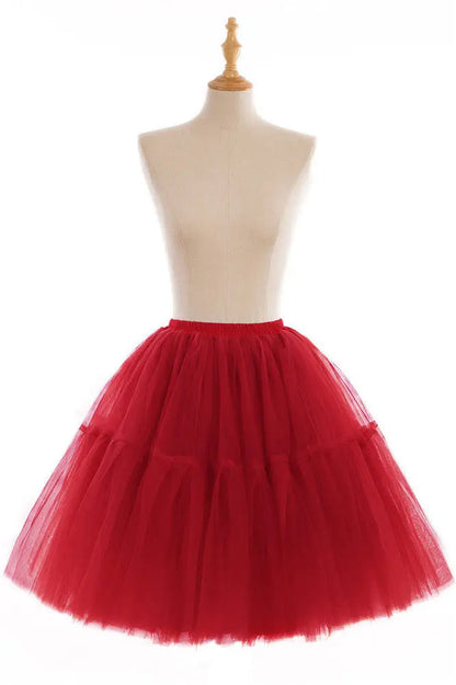 6 Layers Fluffy Ball Gown Women Short Skirts Knee Length Tutu Dress Underskirt Soft Tulle Petticoat for Club Cosplay Marathon