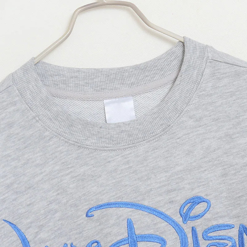 Embroidery Sweatshirt Inside Out Cartoon Jumper O Neck Long Sleeve Women Casual Pullover Top