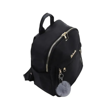 Simple Large Capacity Black Travel Backpack Women's Harajuku Style Student Backpack Unisex High Street Style Backpack