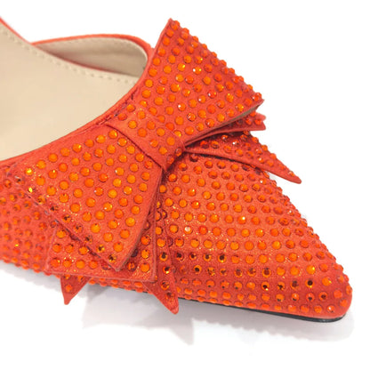 2022 Fashion Womens Dress Shoes Open Toe Ladies Sandals with Heels Latest African Women Wedding Shoes Decorated with Rhinestone