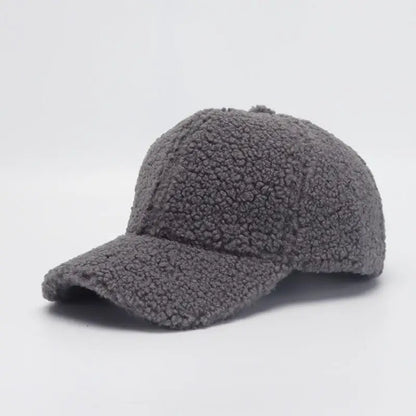 Winter Hats For Women Faux Fur Baseball Cap Female Outdoor Sunshade Keep Warm Solid Color Gorras Casquette Cap Men Casual New