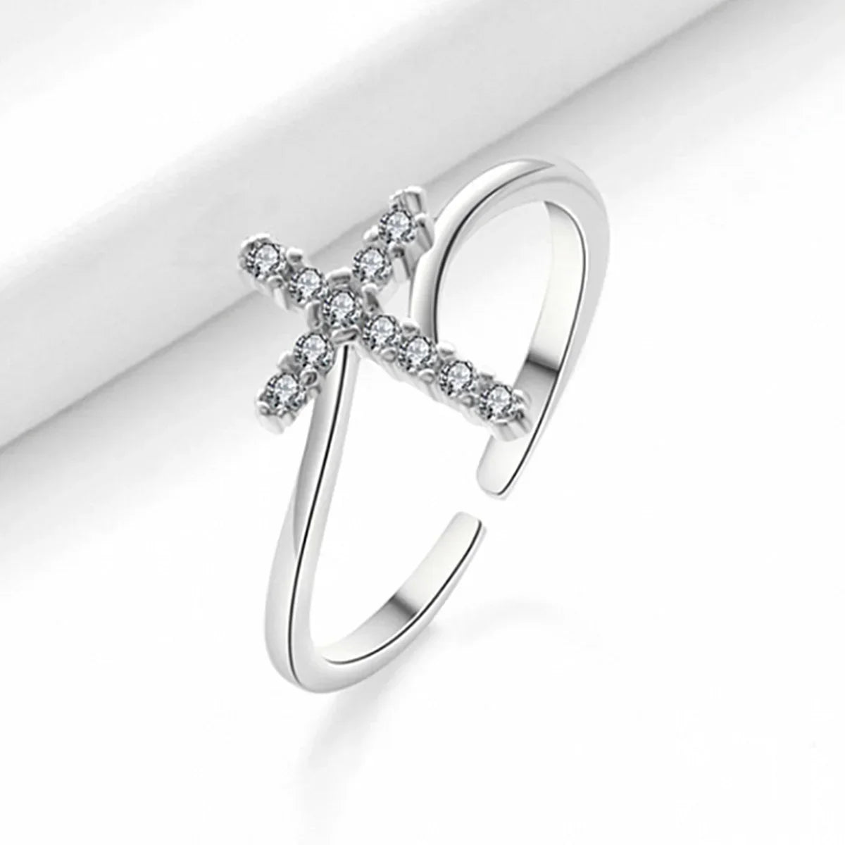 Rotatable Crown Rhinestone Cross Choker Necklace Earrings Rings for Women Minimalist Cross Chain Christian Jewelry Prayer Gift