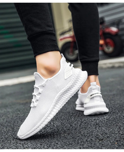 Summer Mesh Men Shoes Breathable Mens Sneakers Trendy Lightweight Walking Big Size Man Tenis Shoes