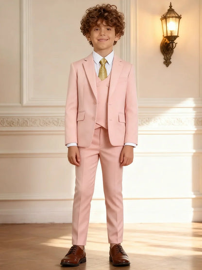 Fashionable Boy Christmas Party Suit Trendy Kids Holiday Formal Outfit For Children Winter Celebration Attire
