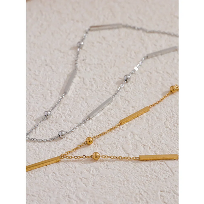 Yhpup Thin Chic 316L Stainless Steel Long Chain Exquisite Necklace for Women Waterproof Daily Jewelry Bijoux Gift