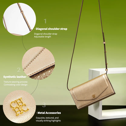 Women's Crossbody Bag Spring New Flip Small Square Bag Simple Women's Business Wallet Strap Detachable
