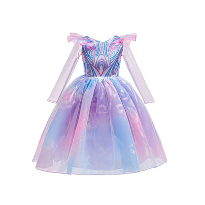 Wicked For Good‌ Girls Cosplay Purple Witch Glinda Princess Cute Dress + Accessories Birthday Party Performance Set