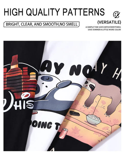 Milfa Purple Art Letter Printing Washed T-Shirts Womens Cotton Short Sleeve Tops Street O-Neck Oversize T Shirt Summer Clothes