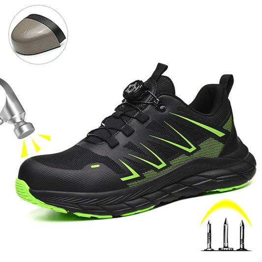 Safety Shoes Man Lightweight Steel Toe Shoes for Men Women Comfort Breathable Safety Shoes Man Indestructible Work Shoes Men ﻿