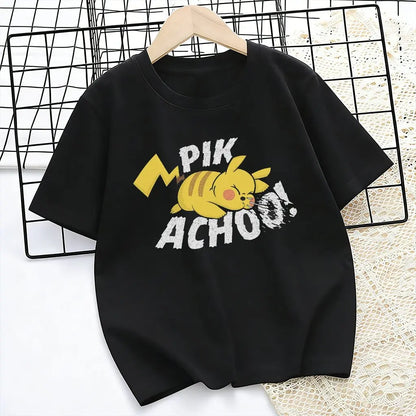 Children's T-shirt Man Women Cotton Casual Short Sleeve Tee Parent-child Clothing 2026 Y2k Summer Fashion Streetwear
