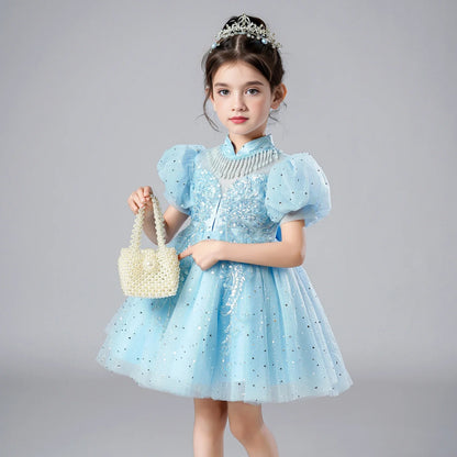 Girl Flower Princess Dress Kids Summer Gown Dresses For 2-10 Years Girls Wedding Birthday Party Clothing Children Pink Costume