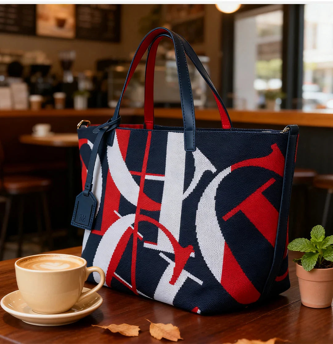 Women's Handbag Retro Design Large Capacity Fashionable Shopping Bag Multifunctional Holiday Essential Women's Bucket Bag