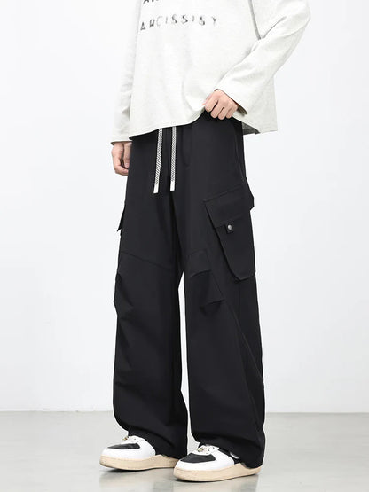 Summer Men's Cargo Pants with 5 Pockets Outdoor Quick Dry Casual Pants Lightweight and Cool Stretch Straight Trousers