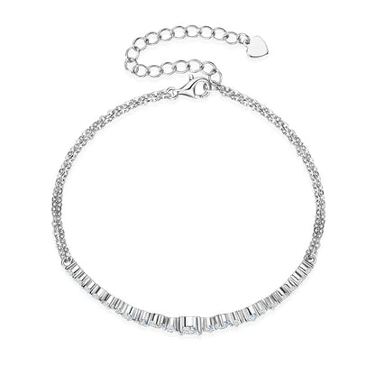 5mm&3.5mm&2.5mm Moissanite Bracelet 925 Certified Original Silver Adjustable Chain Bracelets for Women Minimalist Jewelry
