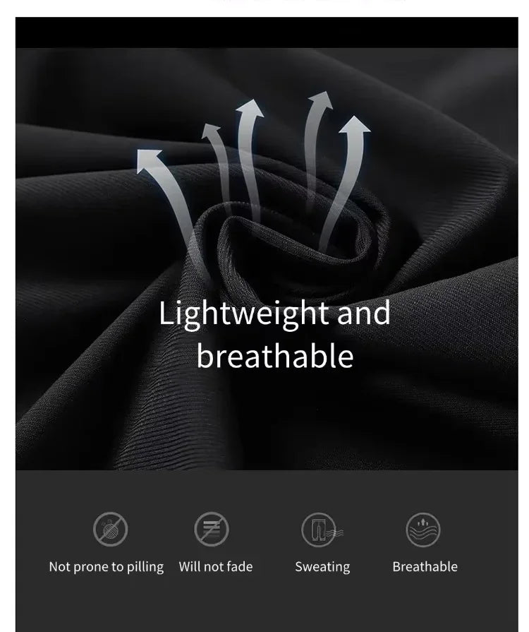 Ice silk pants men's quick drying elastic trend casual pants ultra-thin ice sports pants