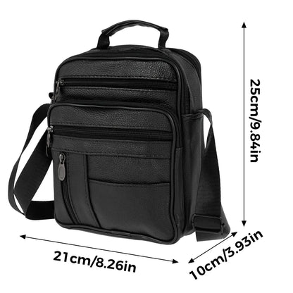 Leather Shoulder Bag for Men Small Crossbody Backpack Shoulder Bag with Adjustable Shoulder Straps PU Leather Chest Bag Daypack