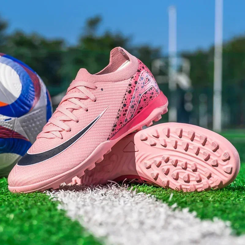 New Men Football Boots Professional Boys Soccer Shoes Ankle Sports Shoes Non-Slip TF/FG Match Sneakers Unisex Comfortable
