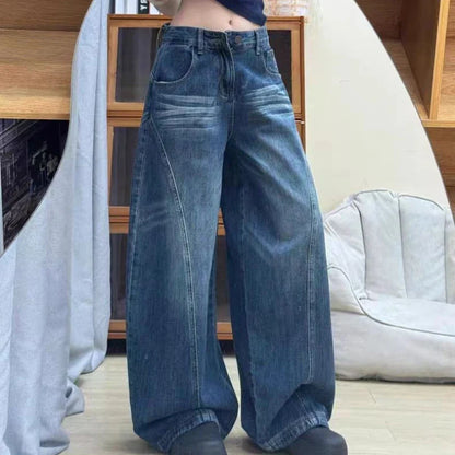 Calça Jeans Feminina Casual Vintage Reta