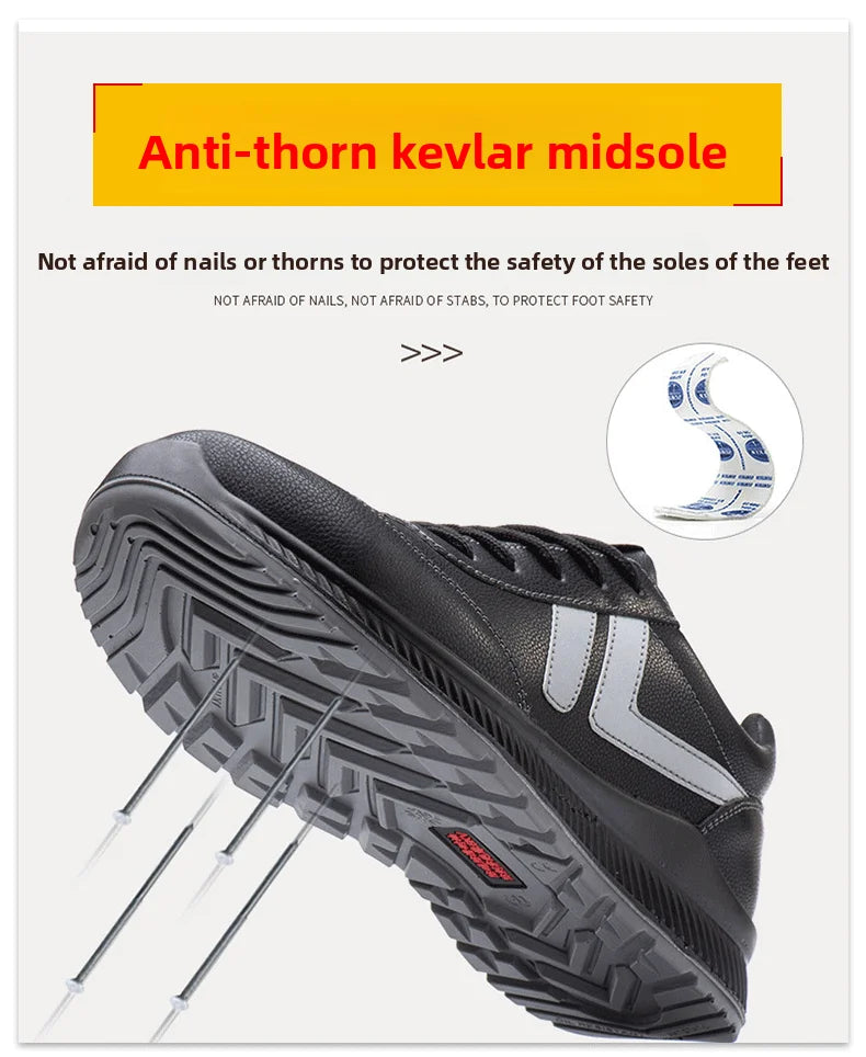 Four Season Anti Smashing and Anti Stabbing Insulated Electrician Protective Shoes with Oil Resistant Steel Toe Caps