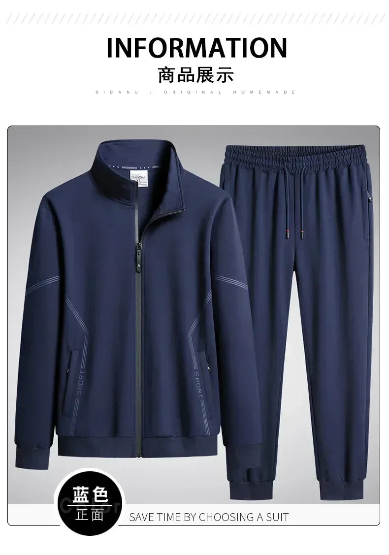 Unisex Jogging Suit MEN Plus Size 6XL 7XL 8XL Men's Tracksuit Suit New Arrive Tracksuit Mens Casual Solid Solor Sweatpant Set