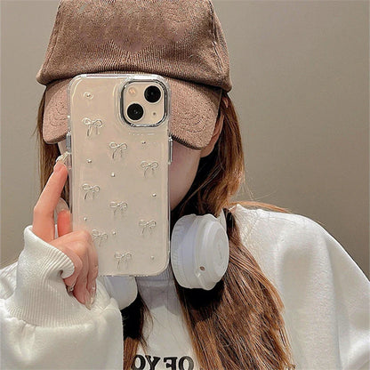 Phone Case For iPhone 16 15 14 13 12 11 Pro Max 7 8 Plus X XS Epoxy Shell Girl Clear Cover