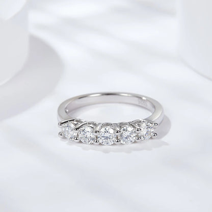 D Color 4mm Moissanite Diamond Rings for Women Classic Match Wedding Eternity Band with GRA s925 Sterling Silver Ring