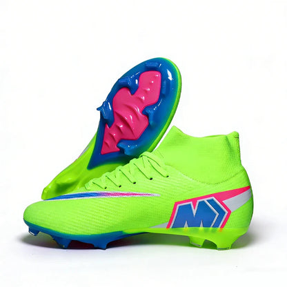 999Y High Quality Mens Soccer Shoes Training Non-Slip Turf Soccer Cleats Boys TF/FG Football Sneakers Chuteira Campo 35-46