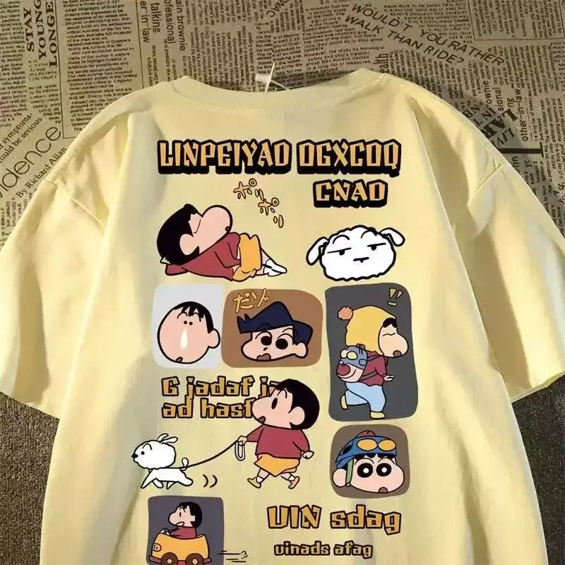 Japanese Anime Printed Cotton T-shirt Cute Style Women's Short Sleeve T-shirt Personality High-Quality Tops