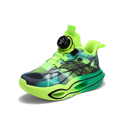 Children‘s Basketball Shoes Cushioned Sneakers Non-slip Breathable Running Shoes Lace-up Boys Girls Athletic Shoes Tennis Shoes