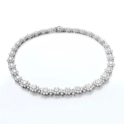 Luxury Sunflower 2.8-5.8cttw Full D Color Moissanite Drop Earrings for Women S925 GRA Certified Diamond Tassel Earring Gift
