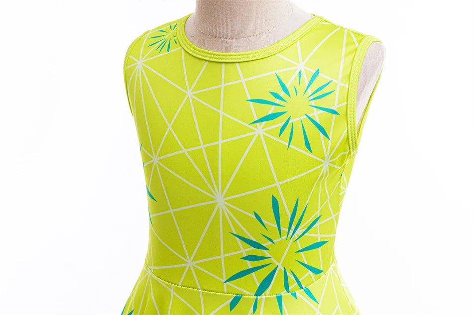 Girl Joy Inside Cosplay Out Dress Children Birthday Gift Kid Carnival Theme Party Vestido Cartoon Outfit Print Role Play Apparel