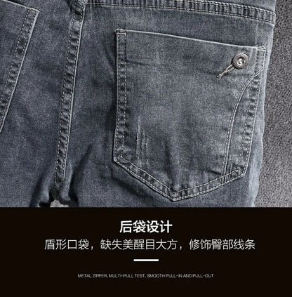 Autumn and Spring New Fashion Trend American Vintage Straight Leg Jeans Men's Casual Comfortable Sports High Quality Denim Pants