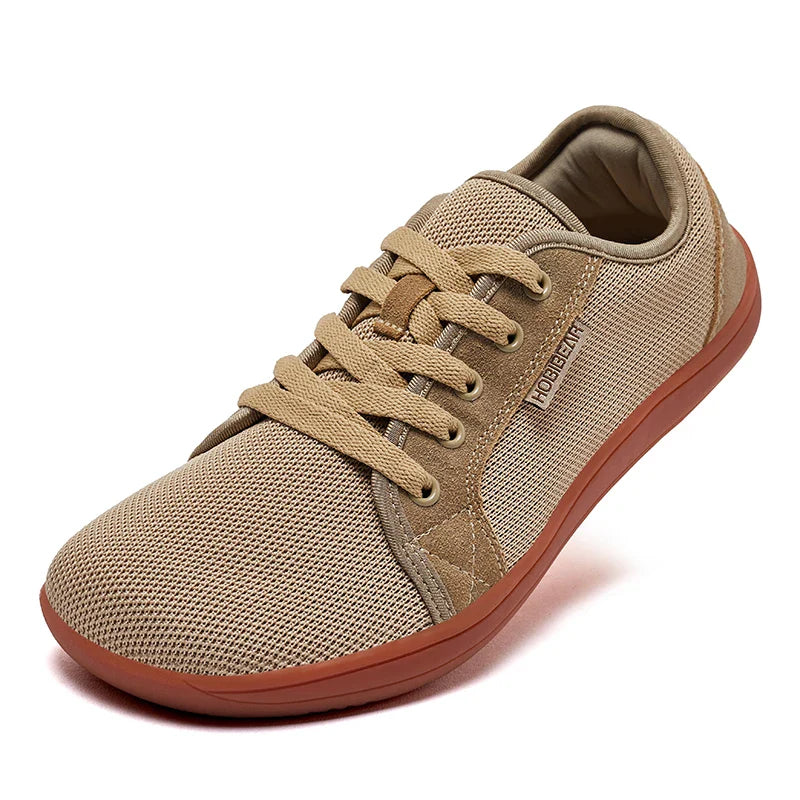 Tênis Esportivo Casual Unissex de Corrida com Cadarço e Zero Drop, Bico Largo, para Caminhada ao Ar Livre