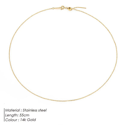 Adjusta Long Layered Pendant Necklace  Stainless Steel Necklace Chocker Necklaces for Women Fashion Jewelry YX26925