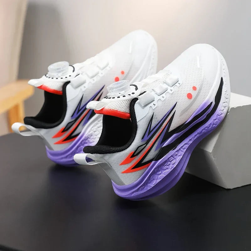 Children's Basketball Shoes Kids Sneakers Non-slip Boys Girls Basketball Boots Outdoor Ultralight Running Trainers Mesh Sneakers