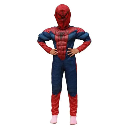 Peter Parker Muscle Costume Red Suit Halloween Cosplay Ultimate Movie Characters Party Christmas New Year Gift