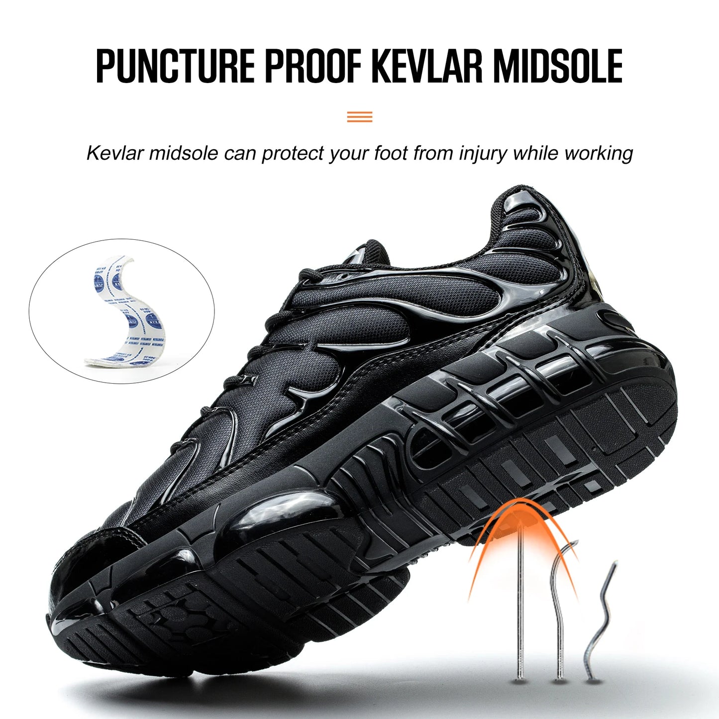 High Quality Steel Toe Safety Shoes Men Work Sneakers Indestructible Shoes Puncture-Proof Protective Shoes Male Work Footwear