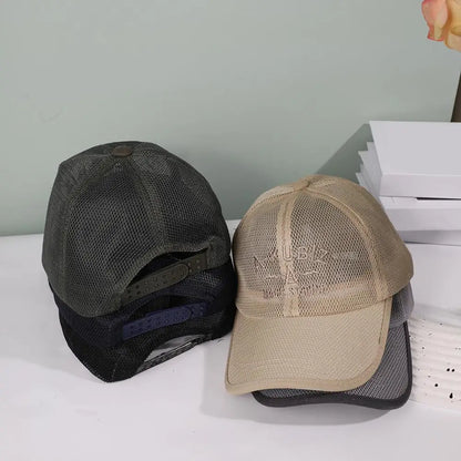 Summer Mesh Baseball Cap for Men Adjustable Visor Hat Quick Dry Breathable Sun Hats For Women Men snapback Outdoor Sports caps